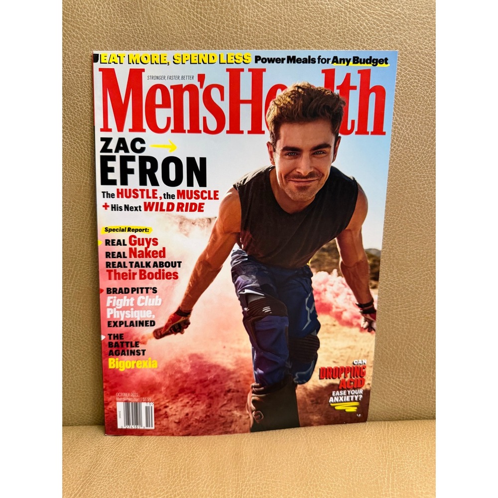 Mens Health Magazine October 2022 Zac Efron Cover Brad Pitt Fight Club Physique
